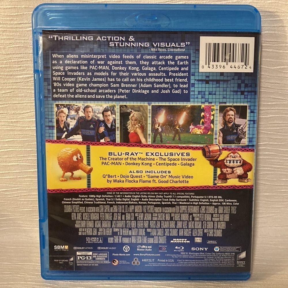 PIXELS DVD Movie on BLU-RAY - Picture 6 of 6